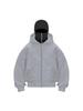 Europäischer & Amerikanischer Herren Herbst Doppellagiger Hoodie mit Doppelkragen und Reißverschluss Pullover.