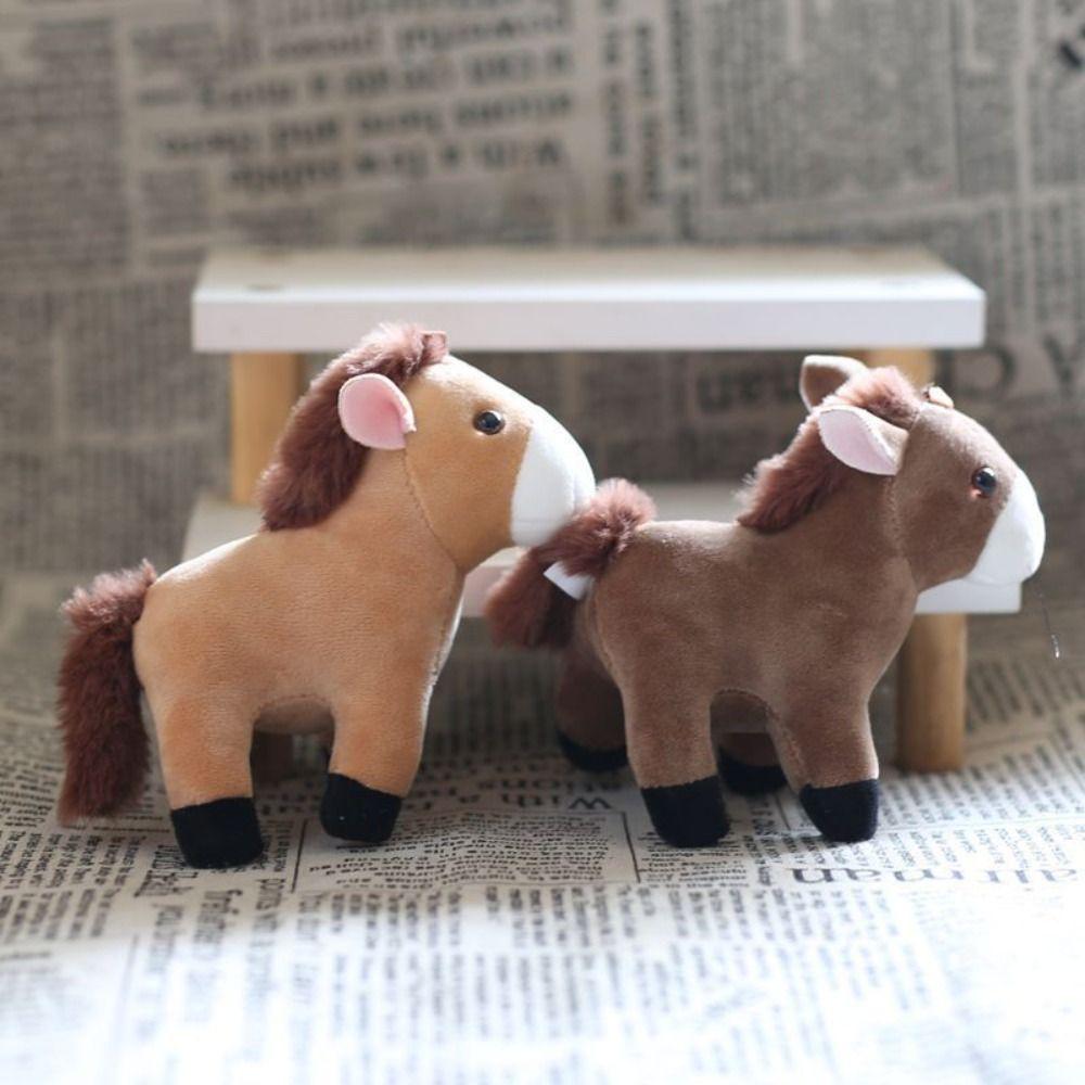 Cute Cartoon Plush Horse Keychain Hanging Decoration Little Horse Keychain  Jewelry Accessories