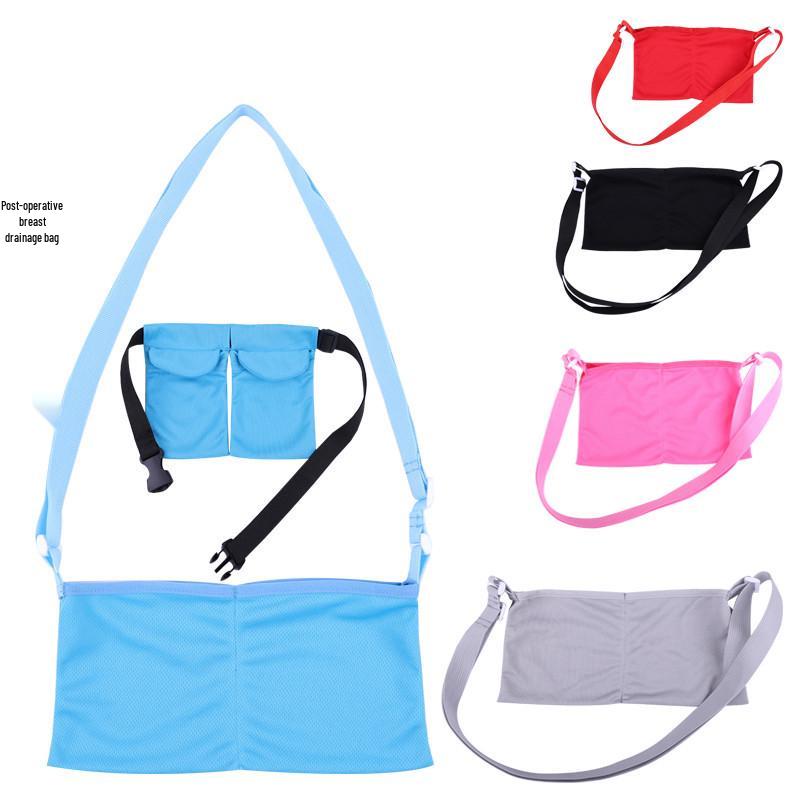 Comfortable and Breathable Post-Mastectomy Shower and Support Drainage Bag for Breast Care