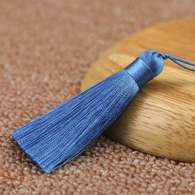 10pcs 8cm Tassel Earrings Polyester Silk Brush Pendant Earring Charm Satin Tassel DIY Jewelry Making Findings Handmade Craft