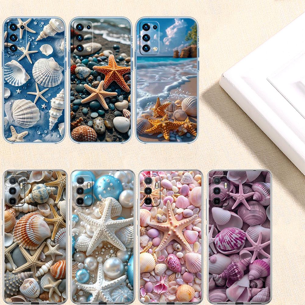 IK25 Conch Starfish Phone Case for Motorola Moto E13 E15 E20 E22 E22I E22S E30 E32 E40 E7 E7I G Plus Power Play Stylus G22 G14