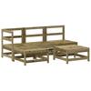 5 Piece Garden Lounge Set with Cushions Pressure Treated Pine Wood
