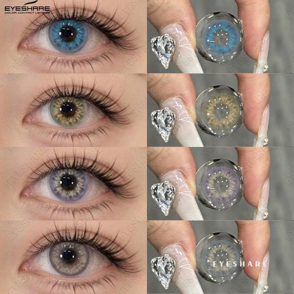 EYESHARE Colored Contact Lenses Purple Contact Lenses Red Contact Lenses Brown Lenses Black Natural Contact Lenses 1 Pair