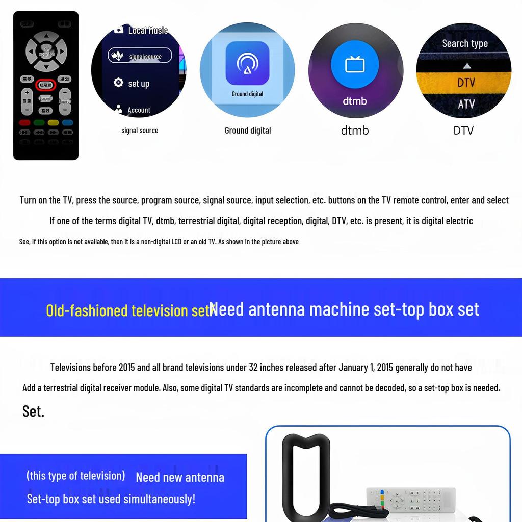 HD DVB-T2 Digital TV Antenna & Signal Receiver