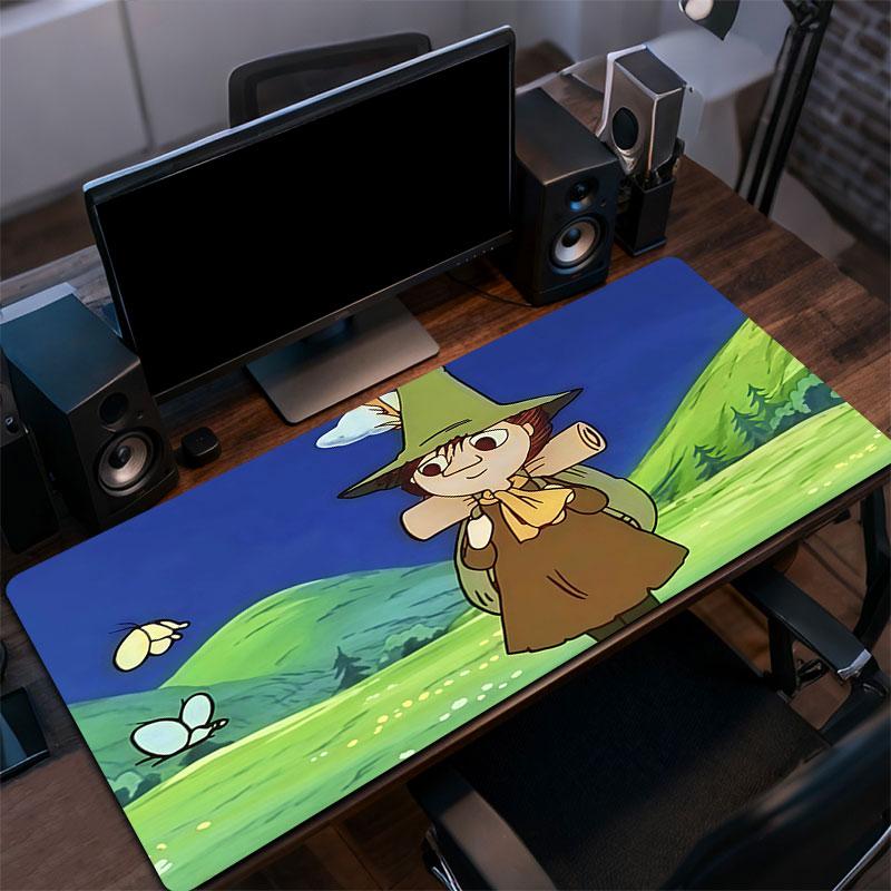 Snufkin Art Mouse Pad, Large Gaming Desk Mat, Non-slip XXL Mousepad for Laptop & Tablet, Mini PC Playmat with Stitched Edges