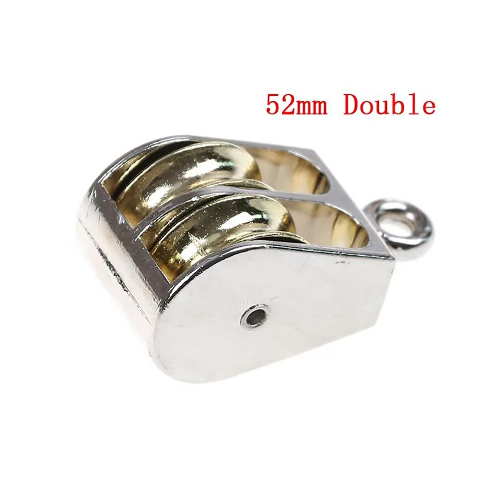 1Pcs Single/Double Wheels Messenger Pulley 36/52/75mm Metal Sheave Durable Fixed Pulley  Crown Block
