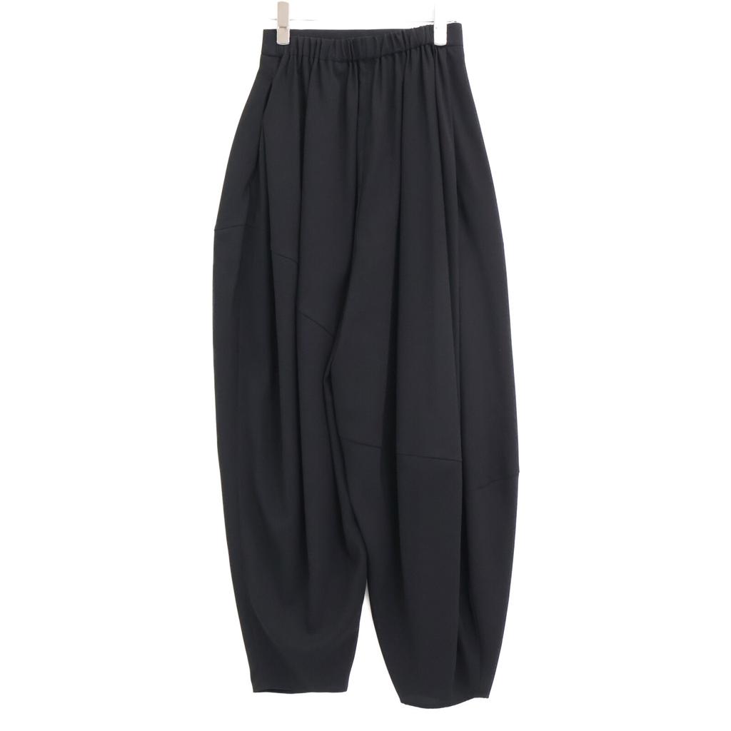 ENFOLD 24AW 300HA731-0430 Black Polyester UNBALANCE PANTS Bottoms 36 blackUsed