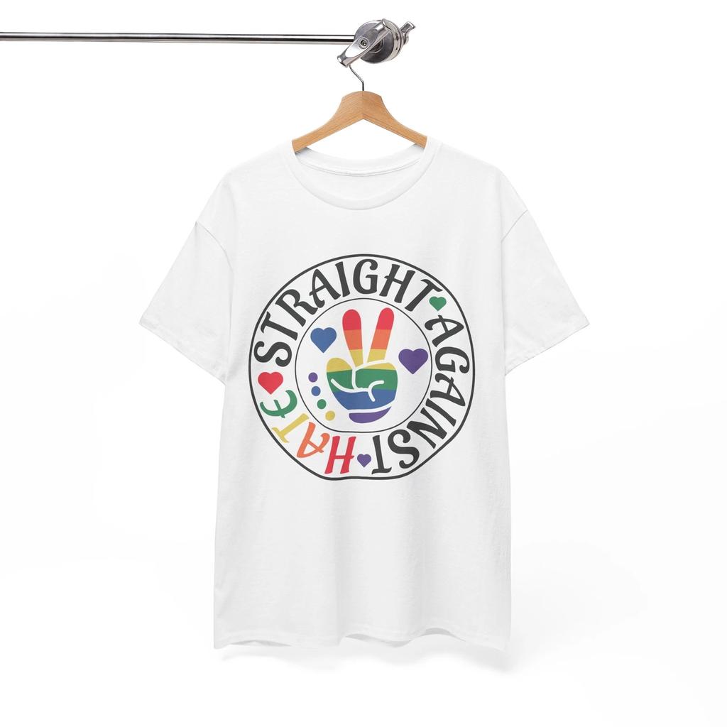Straight Against Hate T-Shirt | LGBTQ+ Ally & Supporter Tee | Love Wins
