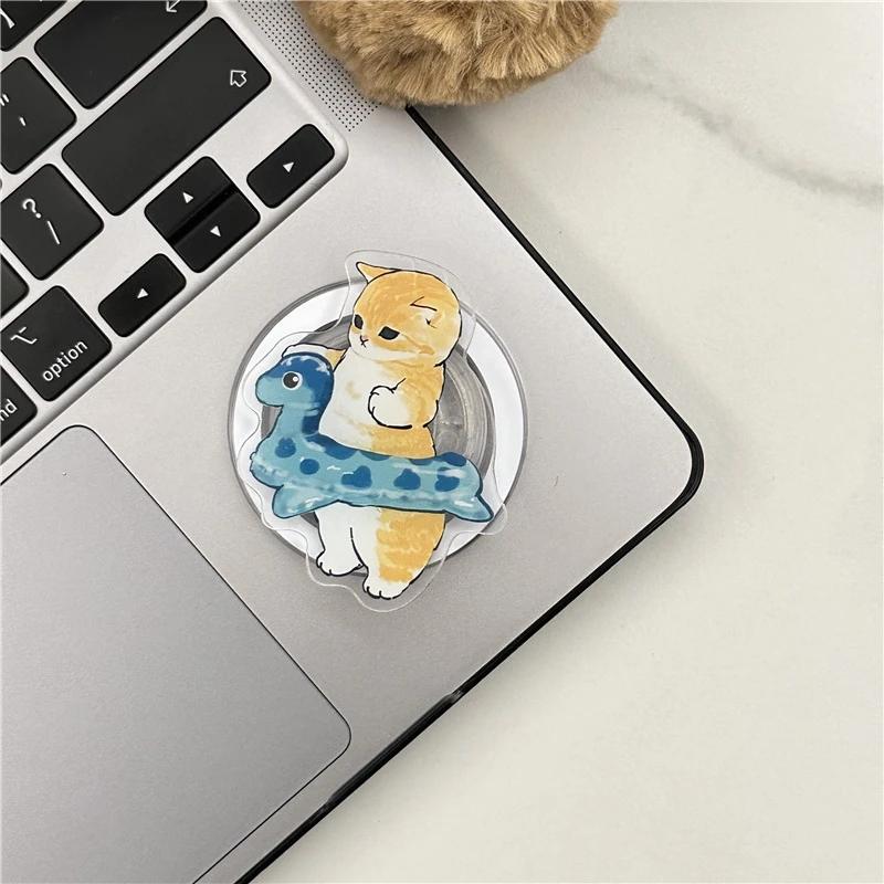 Korea Cartoon Cute Cat Kitten Holder for Magsafe Magnetic Phone Griptok Grip Tok Stand for IPhone 16 15 Foldable Bracket Stand Holder