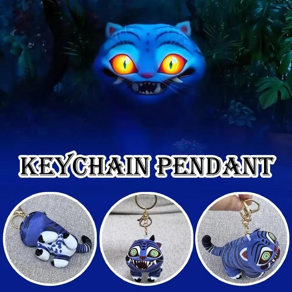 Anime Movie Kpop Demon Keychain Tiger Pendant Keyring Backpack Hanging Decorations Halloween Carnival Props Kids Gift