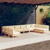 Day and Night - Day and Night Garden Furniture 10 Pieces and Cushions Solid Cream Pine Wood