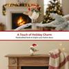1/3pcs Plush Mini Furry Robin Bird Figurines Bohemian Xmas Home Window Decoration  Window Decor