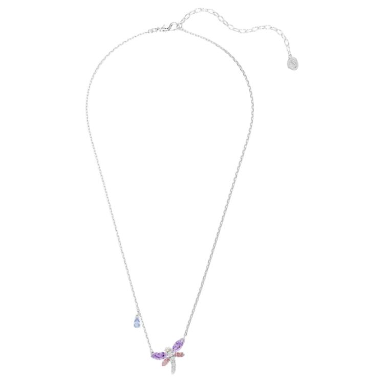 

Swarovski Ariana Grande Dragonfly Crystal Necklace Women necklace Purple Silver 5737383 Box (Random Color)