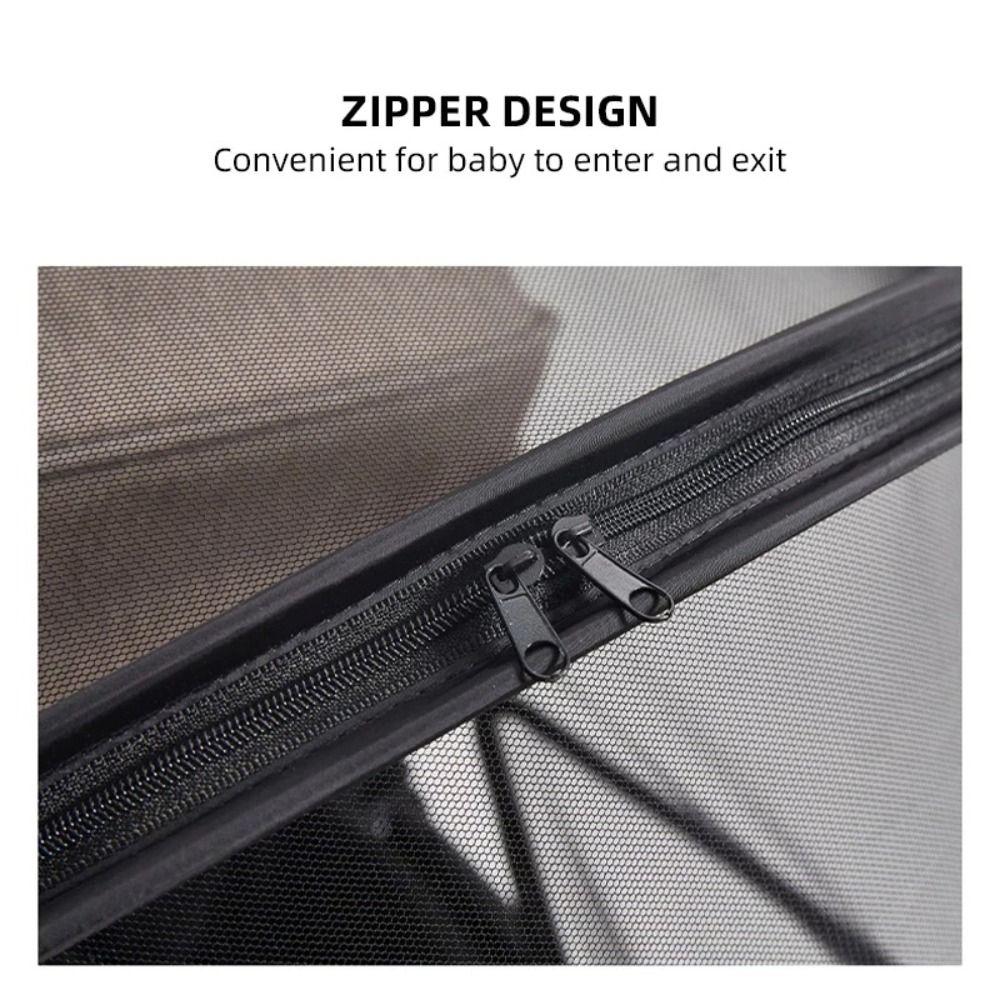 New Dual Zipper Pushchair Mosquito Net Folding Black Infant Protection Mesh Stroller Accessories Outdoor