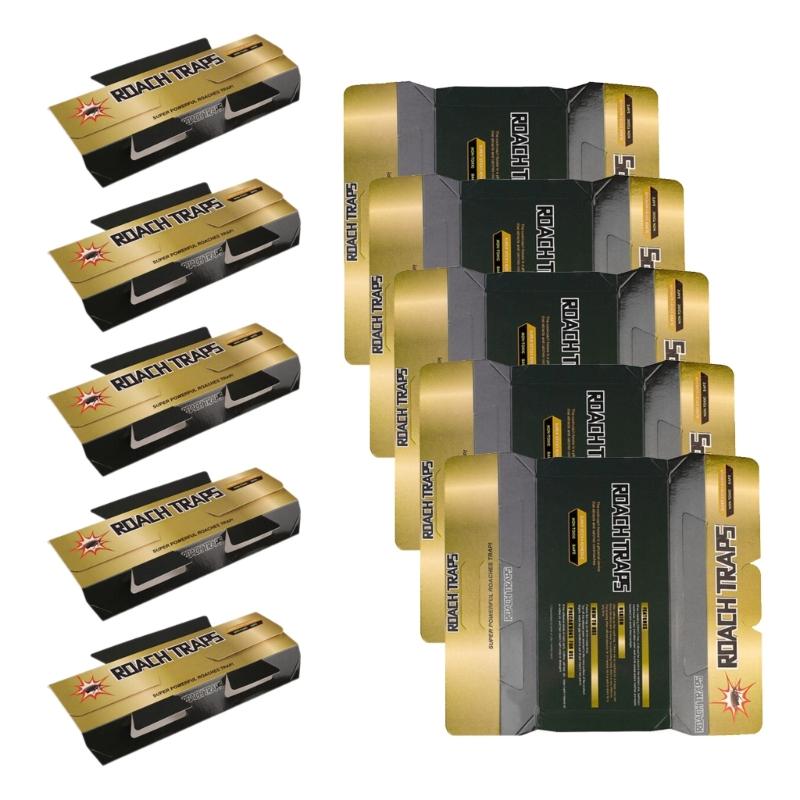 Household Non Toxic Trap Strong Sticky Cockroaches Catcher for Insect Elimination Bugs Remover Powerful Adhesive Boards 1