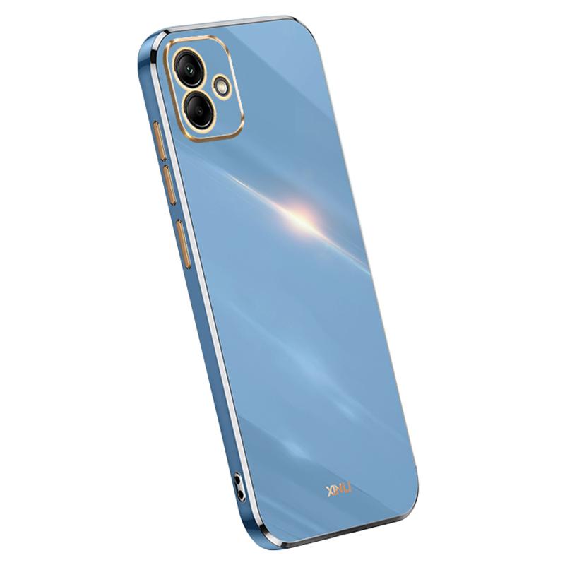 XINLI For Samsung Galaxy A05 4G Case Electroplated Gold Edge TPU Cell Phone Cover