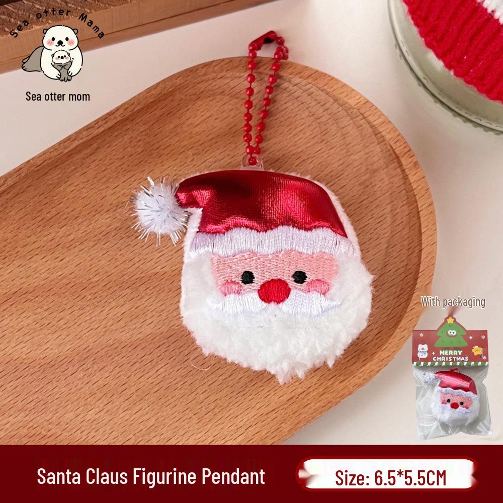 Tengyi Christmas Plush Doll Pendant - Cute Ornament & Versatile Keychain for Girls' Bags