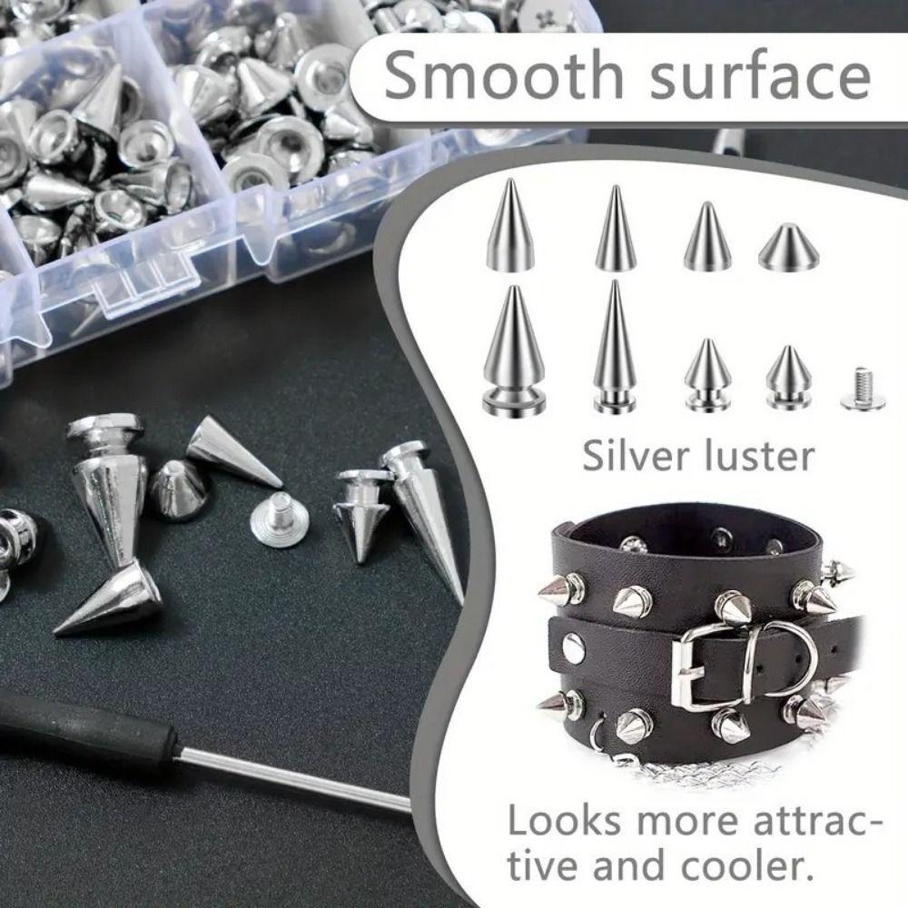 359Pcs Wear-resistant DIY Punk Rivet Smooth Surface Clothing Studs  Leather Accessories