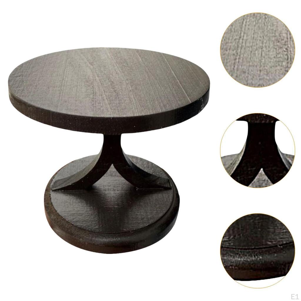 1/12 Dollhouse Tea Table Bedside Furnishing for Photography Props