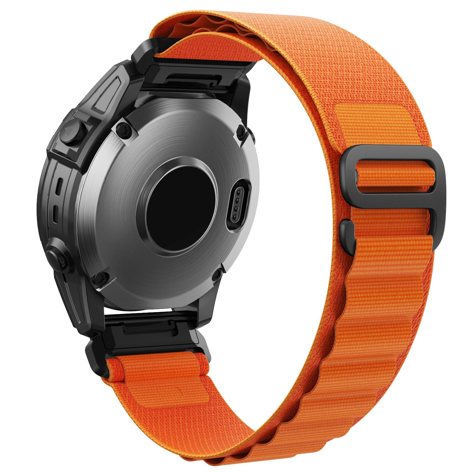 

Для Garmin Fenix 7/Forerunner 965/955/945/935 Ремінець для годинника Нейлонова петля Швидкознімне 22 мм Браслет Orange