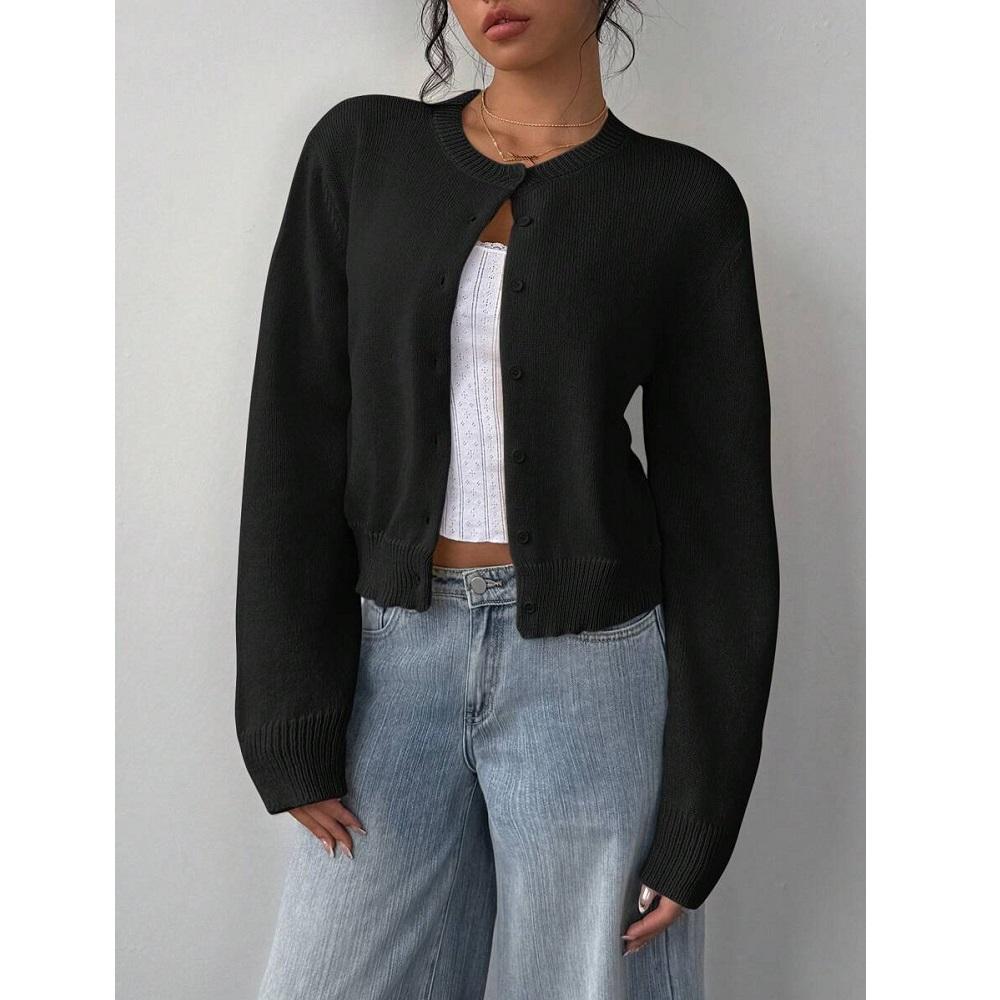 Dámské podzimní zimní pletené kardigany svetry dámské s dlouhým rukávem jednoradé svetry svrchní oděvy kabáty bundy