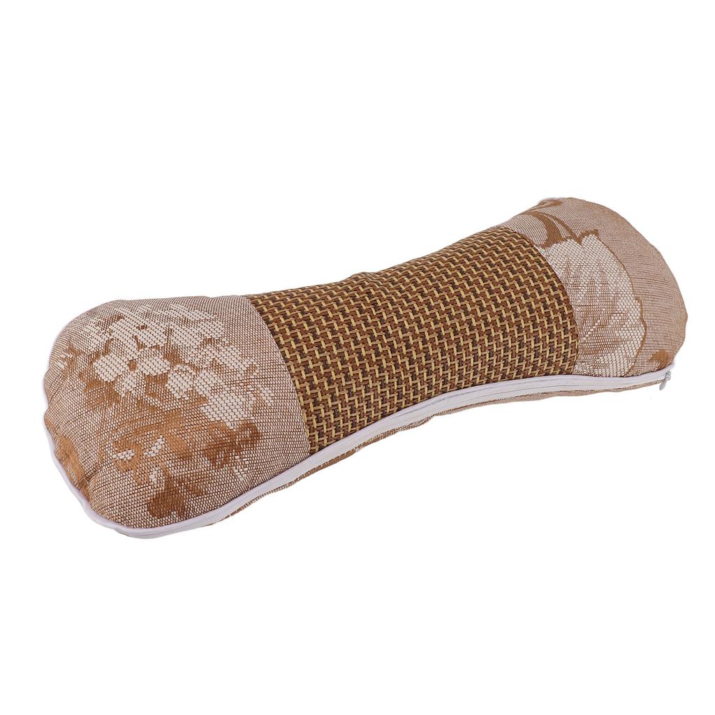 Wormwood Pillow Bone Shaped Reduce Fatigue Promote Circulation Detachable Cleansing Neck Cervical Pillow Coffee Color