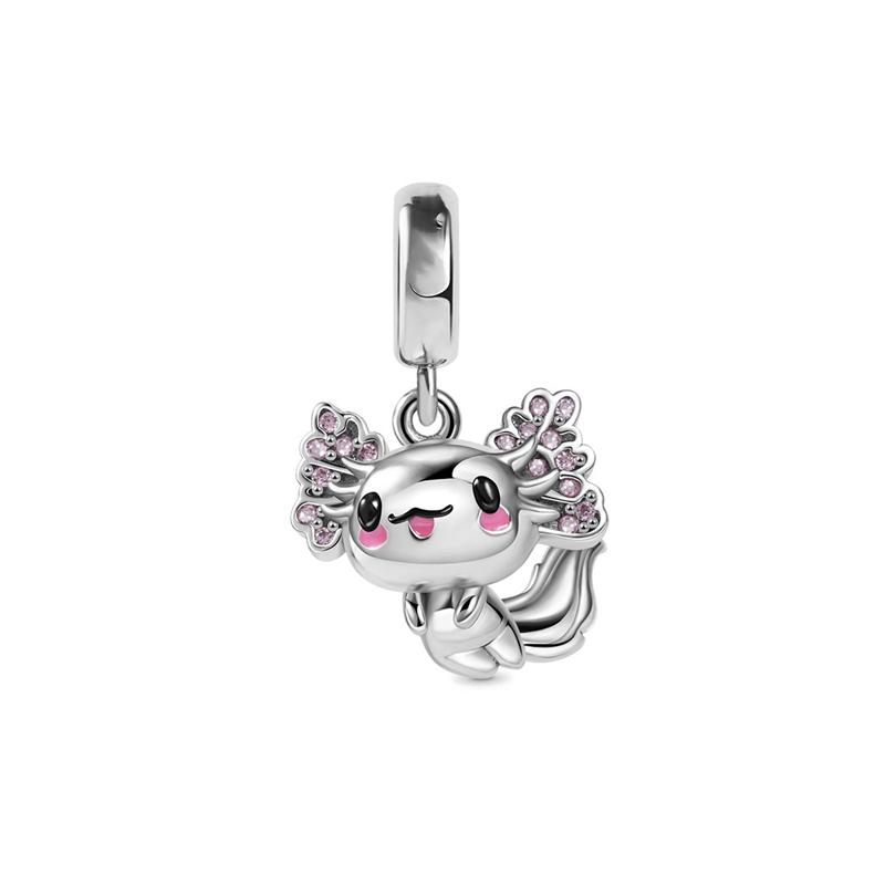 Star Heart Butterfly Lock Charm Bead Pendants for Original Snake Chain Silver Jewelry Gift