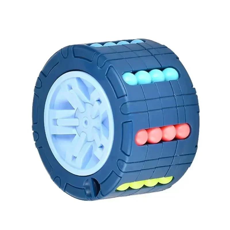 

3D Cylinder Cube Plaything Magical Bean Gyro Rotate Slide Game Games Relieve Stress Kids Educational Montessori Infant Toys Present