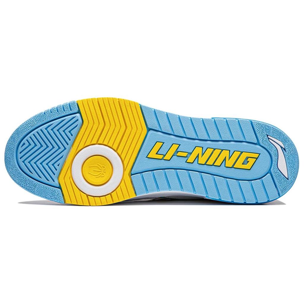 Li-Ning Comfortable Casual Non-Slip Wear-Resistant Low-Top Skate Shoes Unisex Sneakers White Blue ABCU001-4