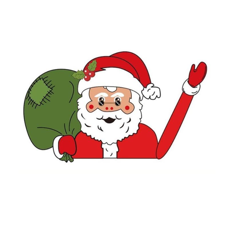 Car Rear Wiper Decal Christmas Santa Claus Xmas Novelty Sticker for Car Wiper Window Decals Christmas Decoration Ornaments