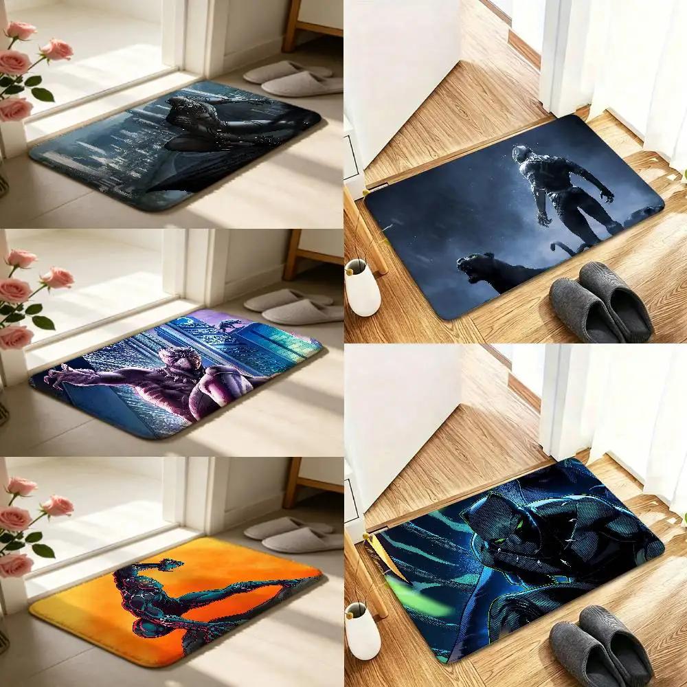 CUTE--B-BlackS-P-Panther Floor Mat Durable Carpet Rug For Footpad Mats Style Soft Bedroom Floor House Laundry Room Mat Anti-skid