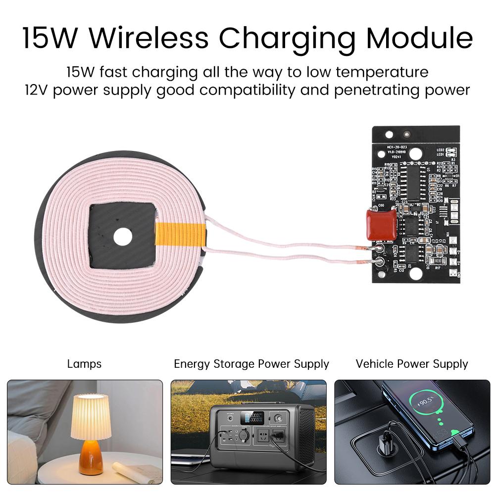 15W Wireless Charging PCBA Long Distance Home Car 12V Wireless Charging Module Fast Wireless Charger Transmitter Module