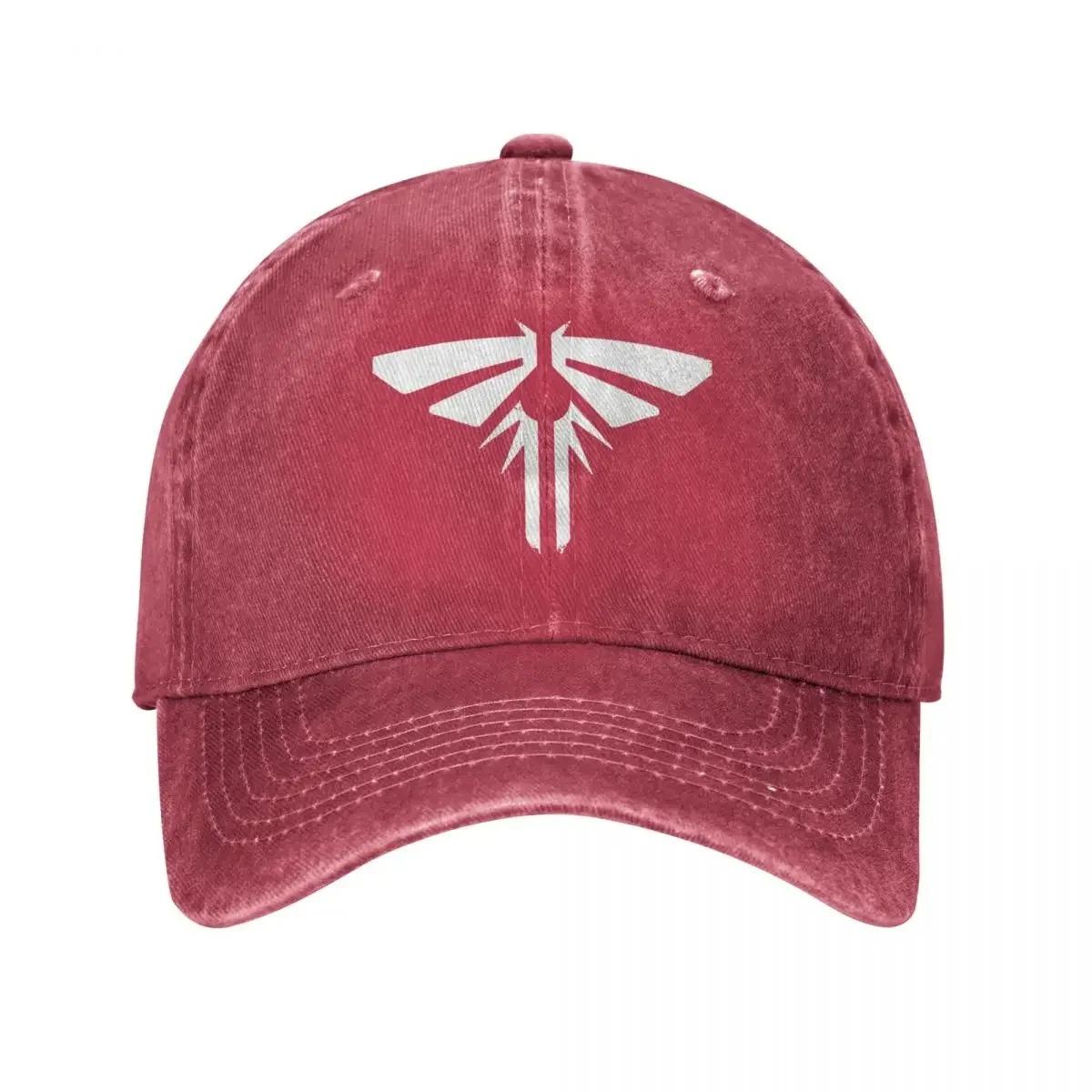 

TLOU The Last Of Us Unisex Style Baseball Cap Fireflies Logo Distressed Denim Caps Hat Daily Wear Outdoor Use Activities Sun Practical Use Adjustable красный