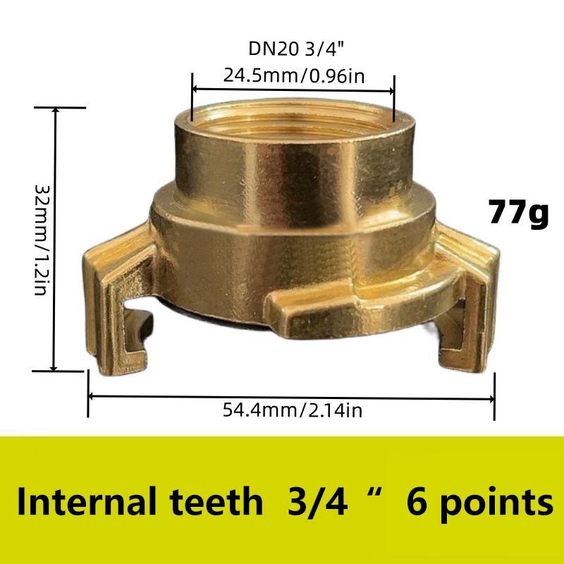 1Pc Quick Connect Water Fitting Claw Couplings Tap Connectors Copper DN15 DN20 DN25 Garden Water Hose Connector Accessories