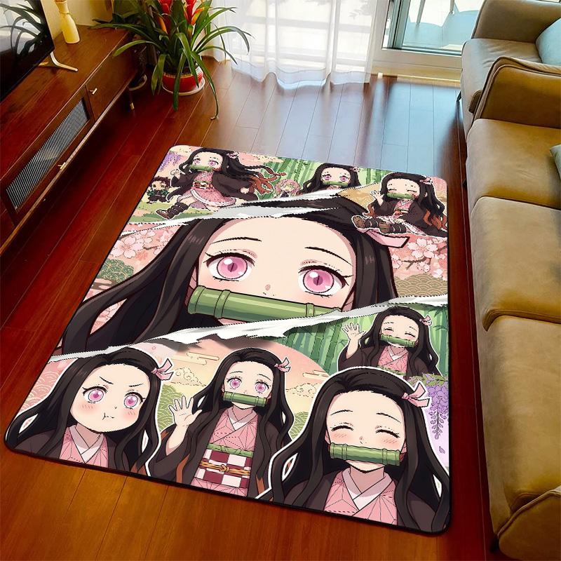 Nezuko Kamado Carpet Rug Non Slip Floor Mat Soft Area Rug for Bedroom Living Room Home -QJY
