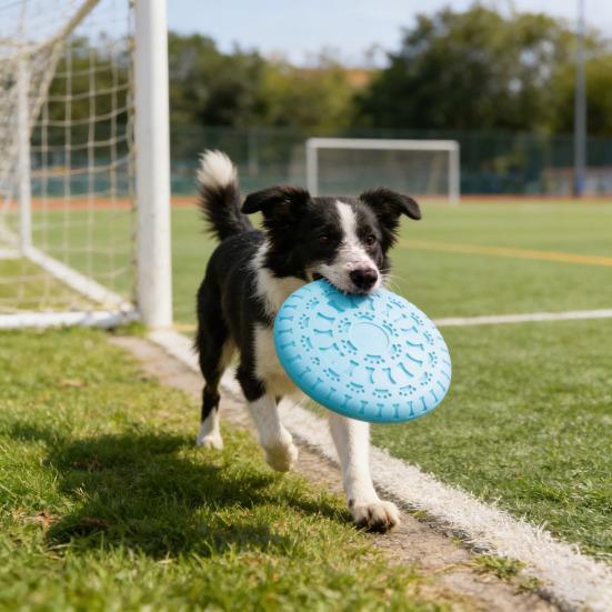 Hond Vliegende Schijf Speelgoed Gestructureerd Rubber Hond Ophaalspeelgoed Hond Voerbak voor agressieve kauwers Buiten Training Gooi-en-Vang Spel