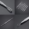 Non-Slip Stainless Steel Pimple Popper Acne Blackhead Removal Needle Tool Silver