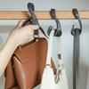 2Pc Plastic Hanging Storage Rack Multifunctional Anti-Damage Closet Rod Purse Handbag Hanger Hooks Handbag Organizer Wardrobe