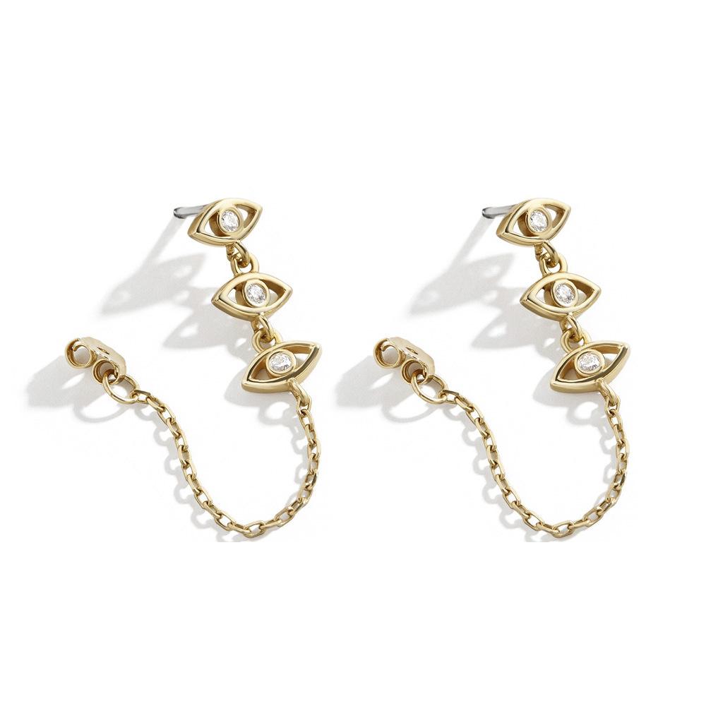 Eye Trendy Geometric Pendant Earrings Alloy Plating Stylish Fashion Jewelry