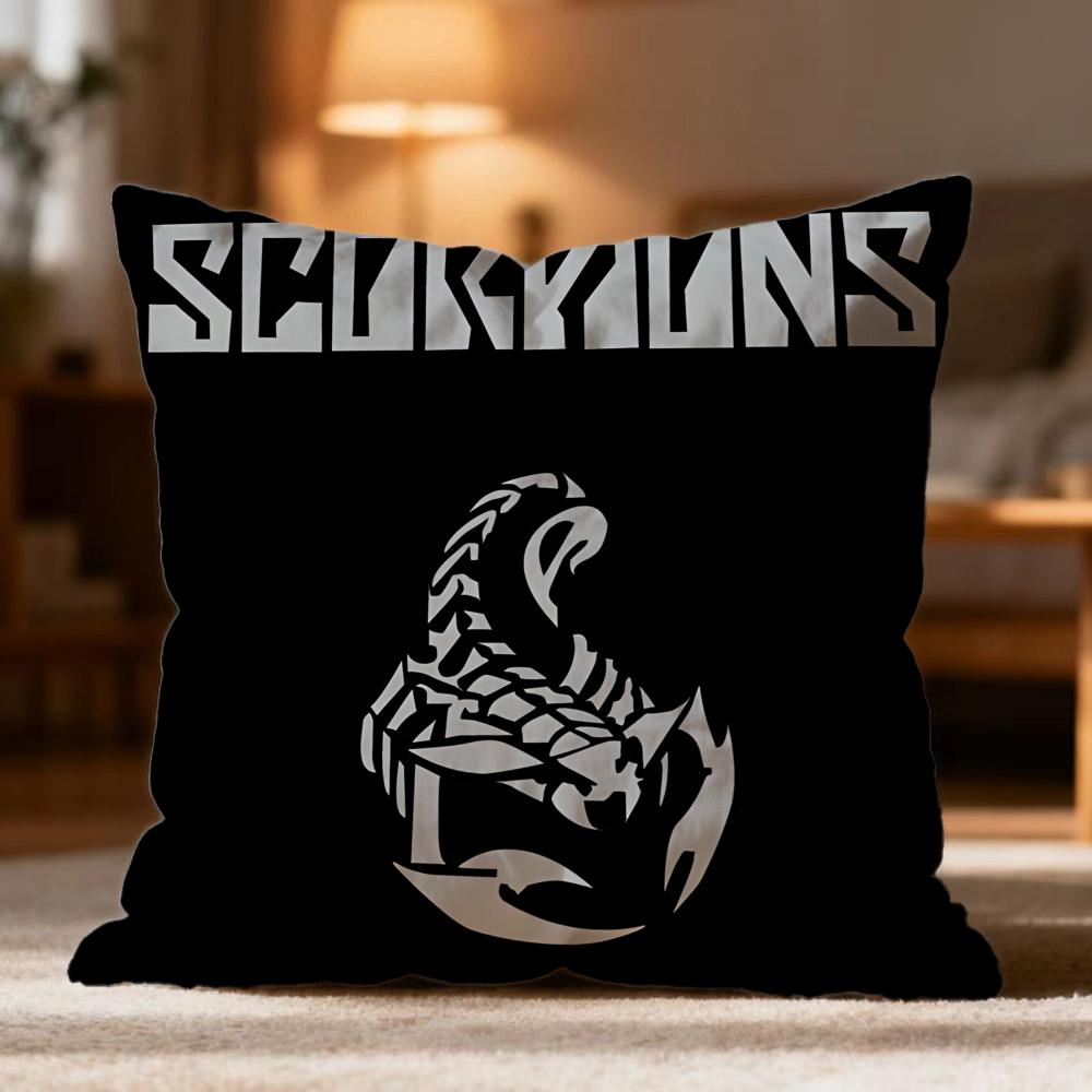Popular S-Sscorpionses Cushion Cover Soft Washable Pillow Case Multi-Scene for Couch Bed Travel Office Use