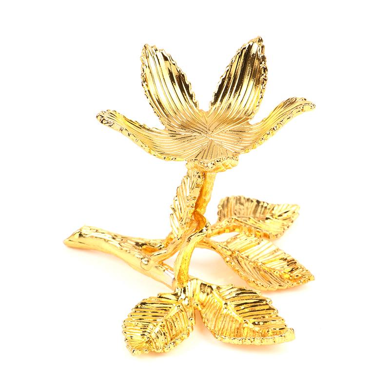 Ball Base Gold Sliver Tree Leaf Shape Metal Holder Sphere Stone Support