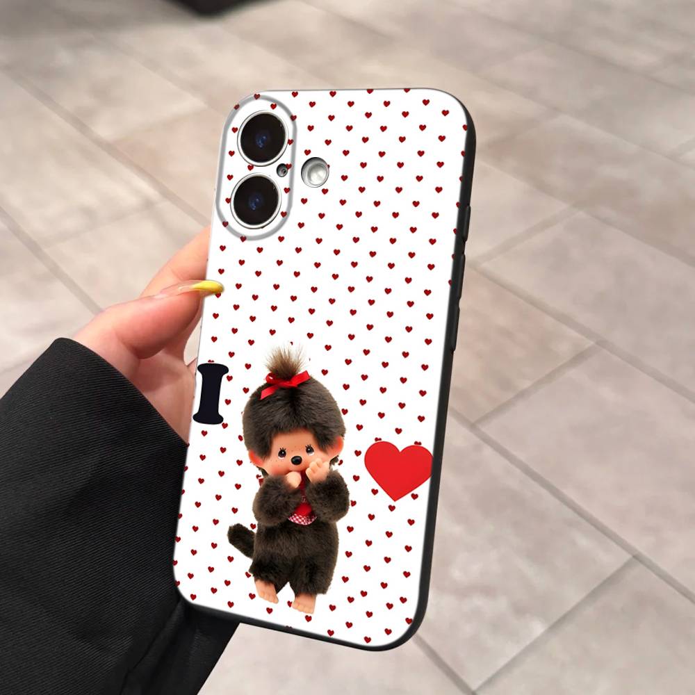 Cute M-monchhichis-s Phone Case For Iphone 17 16 15 16e 14 13 12 11 Pro Max Plus Case Cover Coque