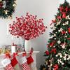 10Pcs Snow Frosted Artificial Holly Berries DIY Christmas Tree Pendant  Wedding Decoration