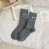 Female Spring and Autumn Lovely Assorted Cartoon Floss Lamb Striped Boneless Tube Pile Socks