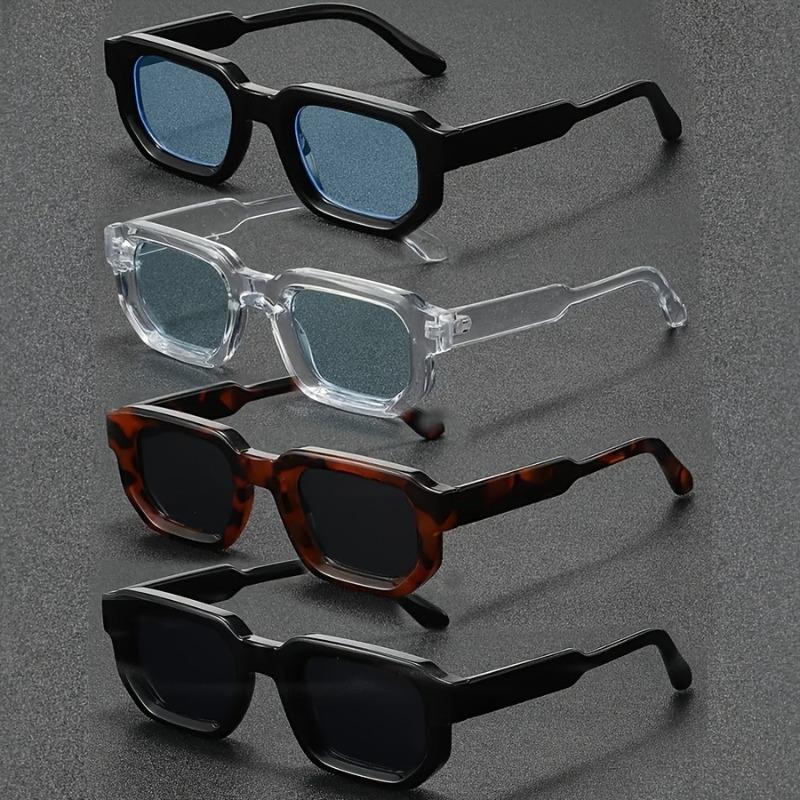 4 Piece Personalized Futuristic Trendy Fashionable and Cool Glasses for Both Men and Women