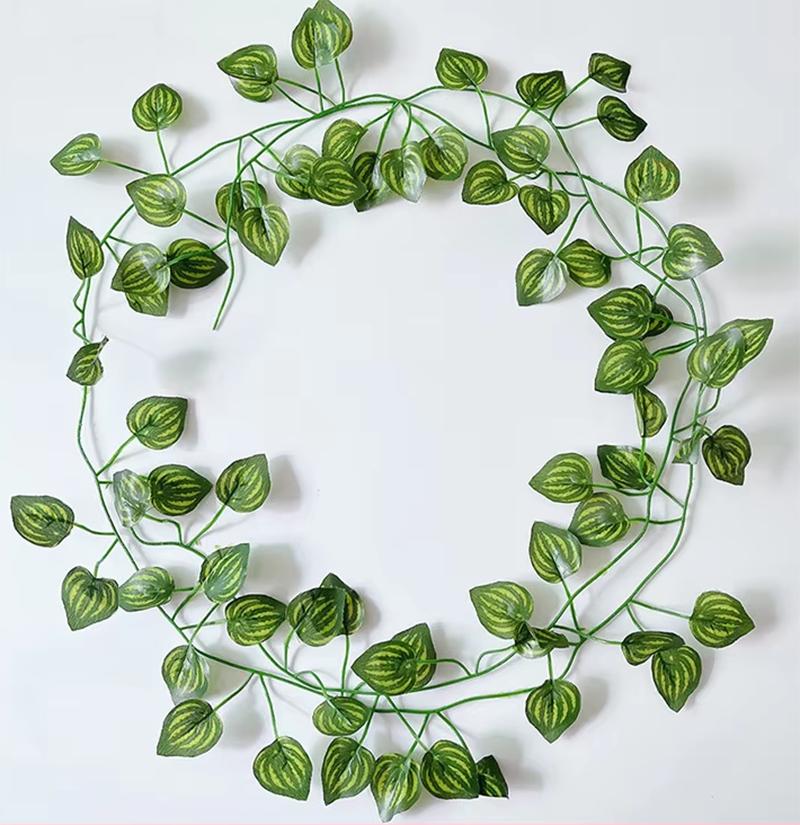 12PCS 2.1M Artificial Plant Vines Green Leaves Ivy Vines For Home Wedding Decoration Wholesale DIY Hanging Wreath Fake Flowers