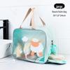 Borsa da Toilette e Trucco Portatile di Grande Capacità per Esterno, Spiaggia, Yoga e Fitness con Separazione Umido-Secco