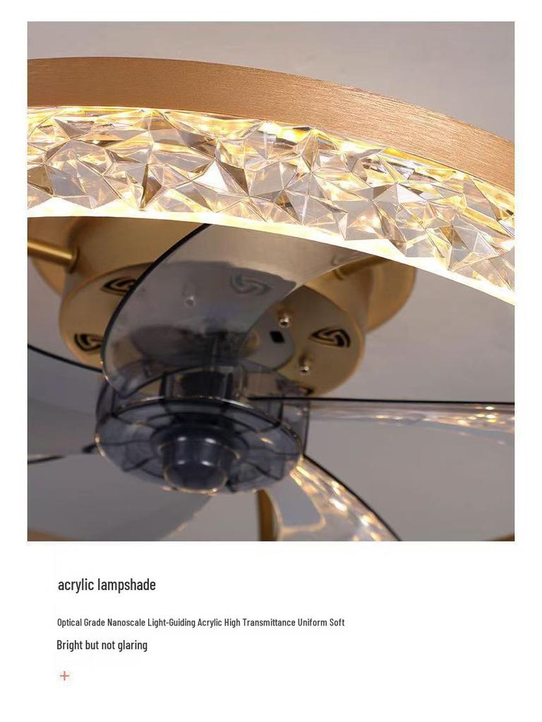 Luxury Ceiling Fan Light for Bedroom, Study, and Dining Room