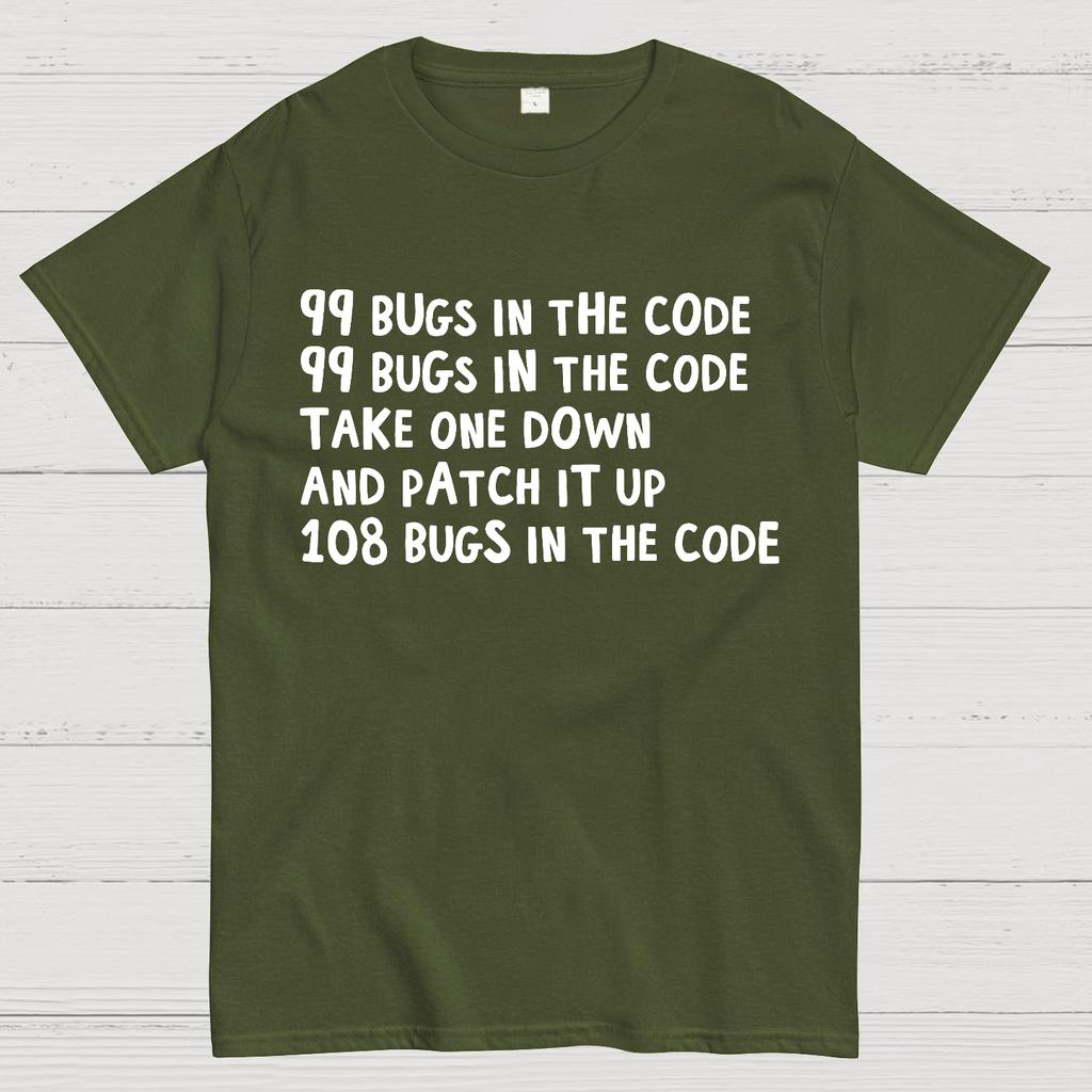 99 Bugs In The Code Cotton Summer Casual Cool Loose T-Shirt