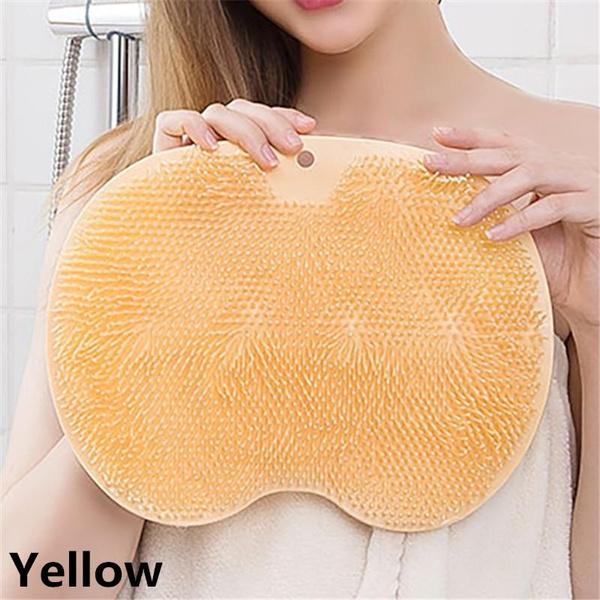 Silikon-Massage-Duschmatte, rutschfeste Wasch-Fußpolster, Fußpeeling, Badezimmer-Rub-Rückenbürste mit Saugnapf, Bade-Massage-Bürsten-Pad